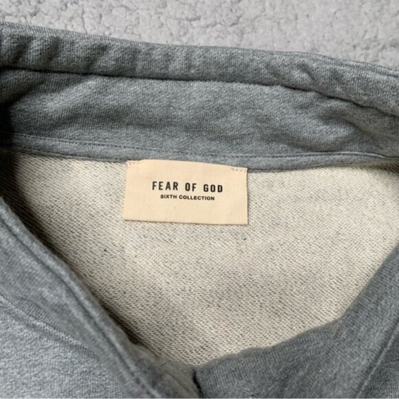 Fear Of God Sixth Collection Mock Neck Sweatshirt USA Gray Mens XL cotton - Picture 6 of 12